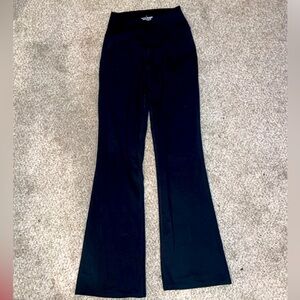 Amazon flared black leggings crossover waist